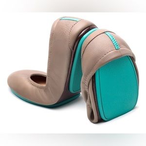 Taupe Tieks ballet flats size 8